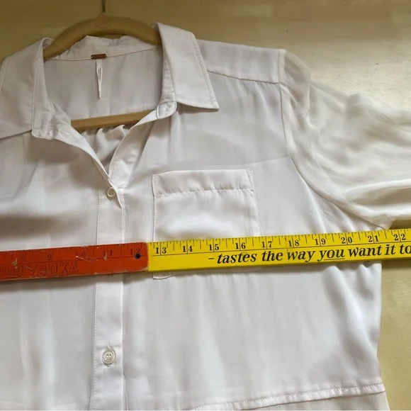 FREE PEOPLE Cream Best of Both Worlds Button Front Tunic - Picture 6 of 10